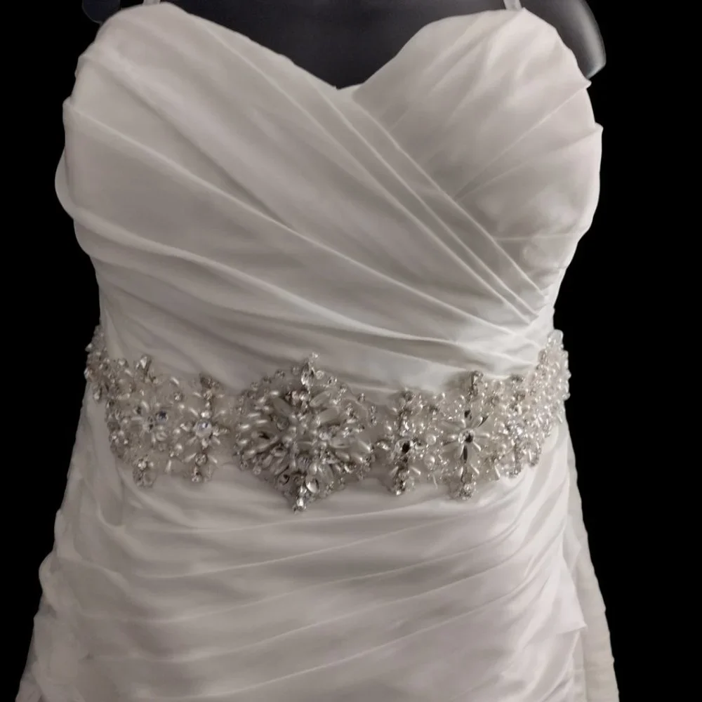 Alfred Angelo White Strapless Wedding Dress - Picture 6 of 14